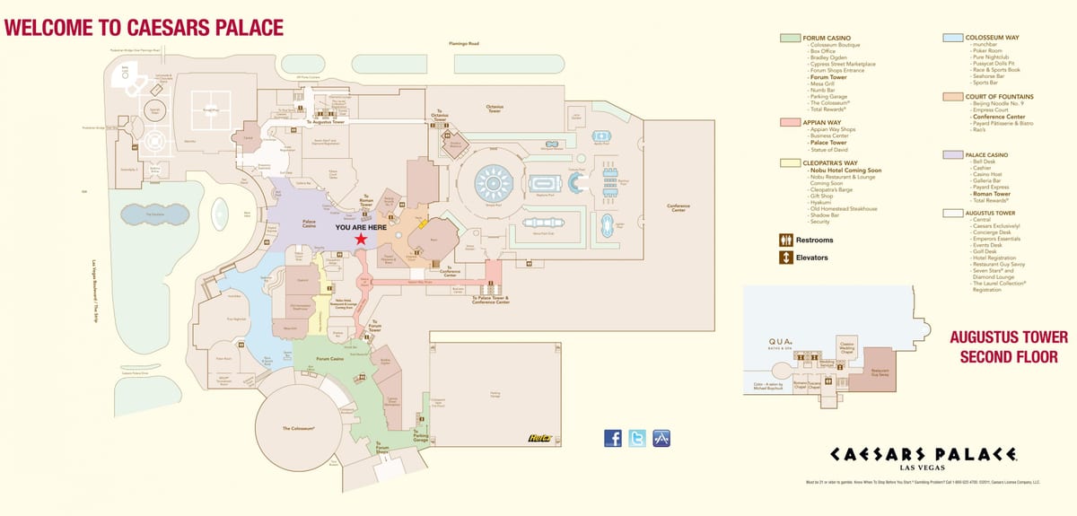 Caesars Las Vegas mapa
