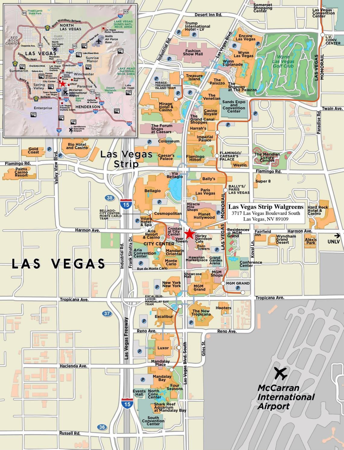 mapa ng bayan ng Las Vegas