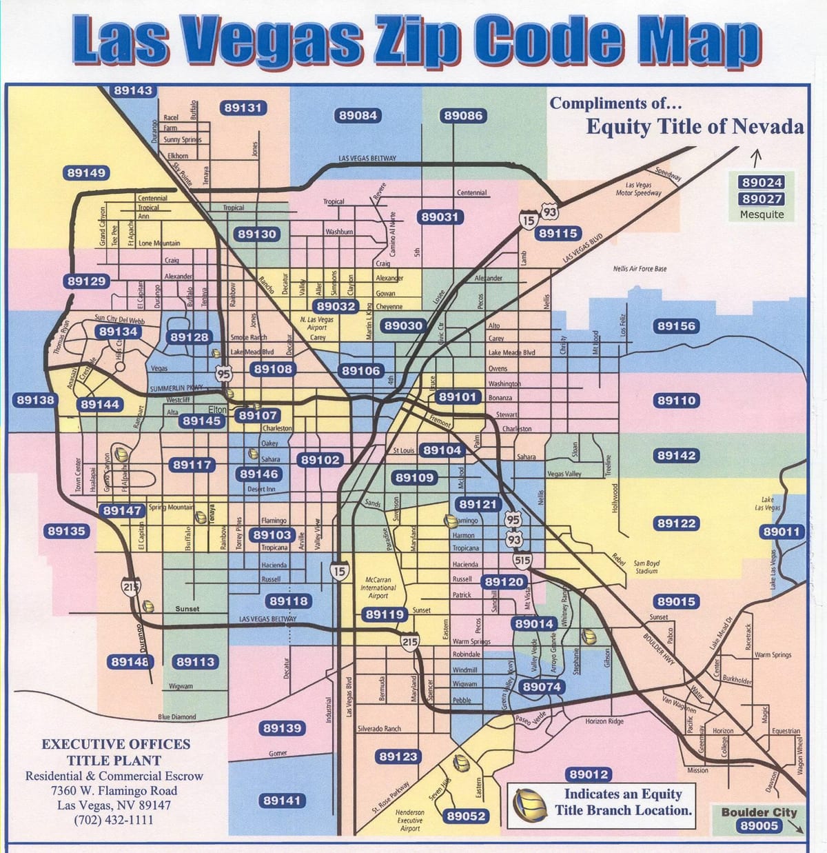 zip code mapa ng Las Vegas