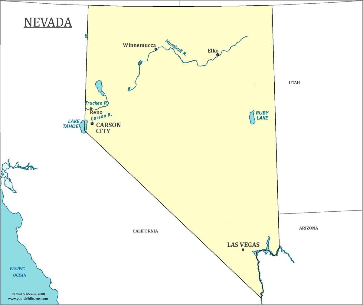 mapa ng Las Vegas Nevada