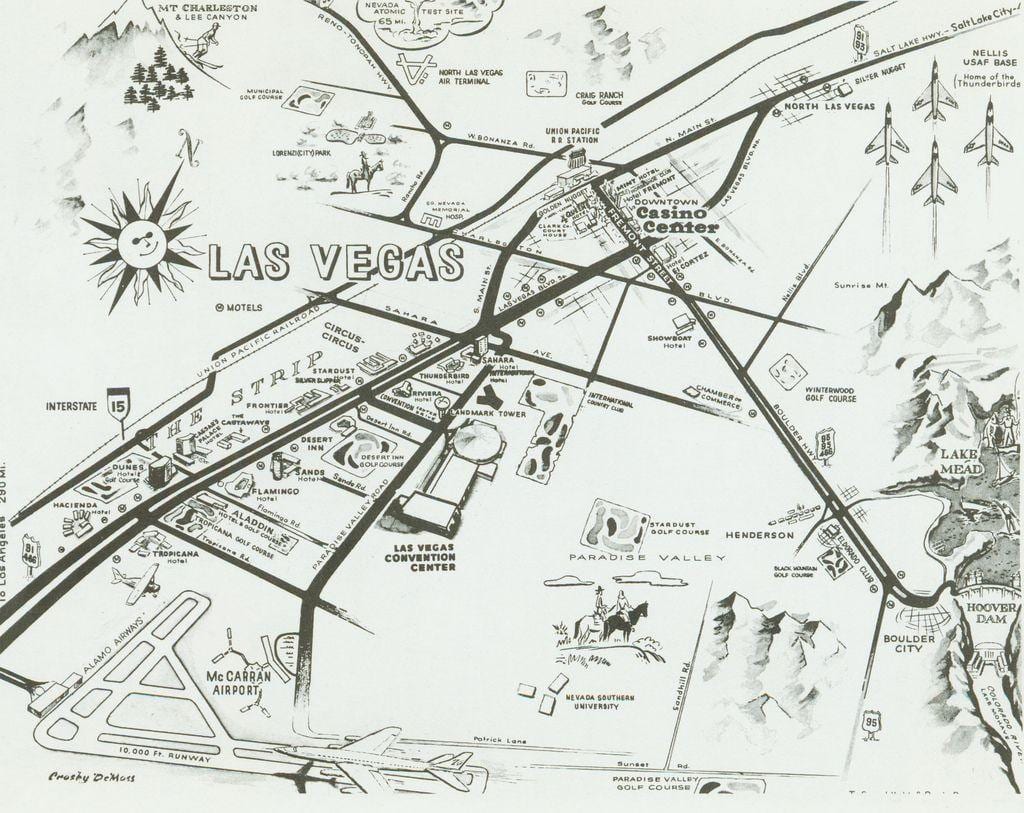 matanda Las Vegas strip mapa