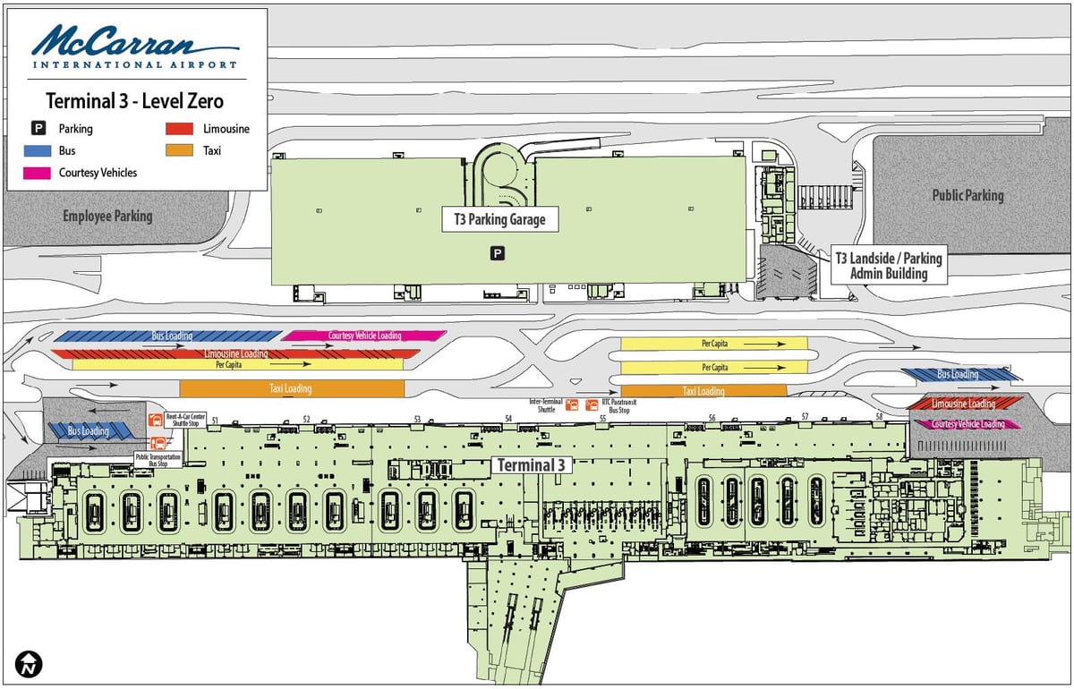 Las Vegas airport mapa terminal 3
