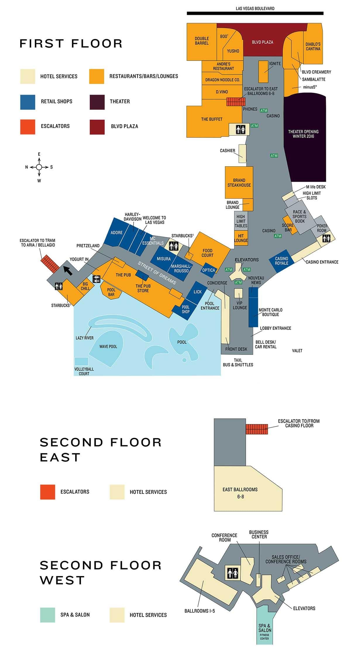mapa ng Monte Carlo Las Vegas