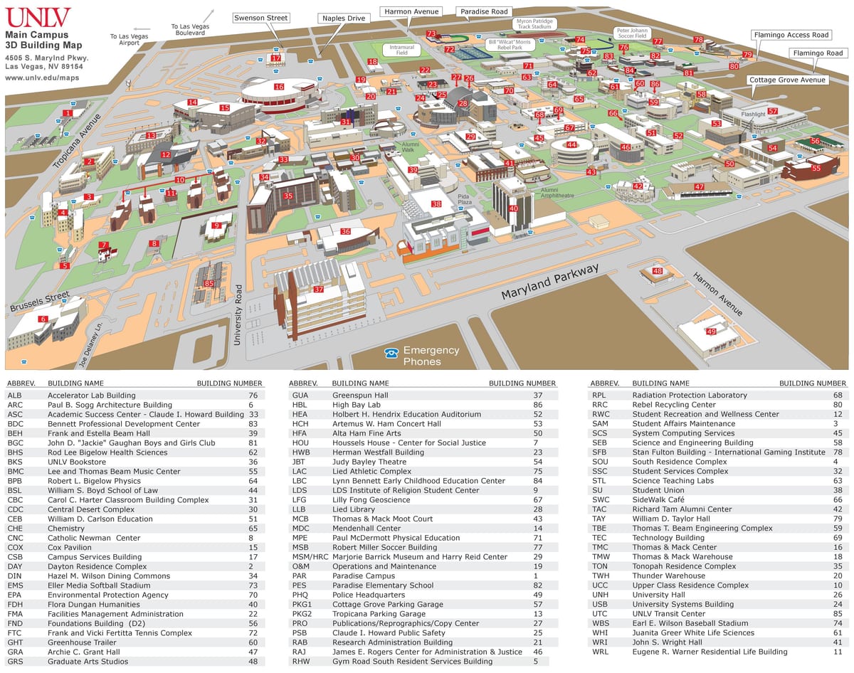 mapa ng UNLV