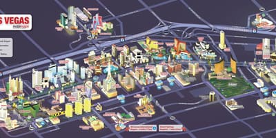 Mapa ng mga casino sa Las Vegas strip